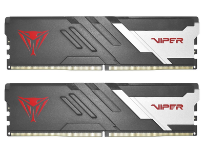 Пам'ять 16Gb x 2 (32Gb Kit) DDR5, 6400 MHz, Patriot Venom, Black, 32-40-40-84, 1.4V, з радіатором (PVV532G640C32K)
