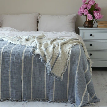 Муслиновое покрывало LA MODNO PEARL SKY BLUE (200279) 170x240