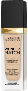 Podkład nawilżający Eveline Cosmetics Wonder Match 10 Light Vanilla luksusowy dopasowujący się 30 ml (5903416017745)