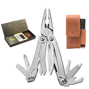 Комплект Мультитул Leatherman Wingman 832523 + Чохол універсальний L7701 + Ліхтар Police 8420A507 - XPE