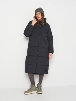 Куртка зимняя длинная женская Jack Wolfskin Karolinger Long Coat W 1207481_6350 M Темно-серая (4064993900279)
