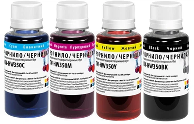 Комплект чернил ColorWay HP 121/134 (4х100мл) BK/С/M/Y (CW-HW350SET01)