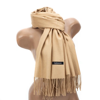 Женский кашемировый шарф LuxWear WS47001 Бежевый