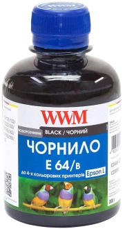 Чорнило WWM E64 Epson L110/L210/L355 200 мл Black (E64/B)