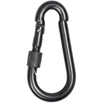 Карабин стальной Skif Outdoor Clasp II, с муфтой, 110 кг, Черный, (389.02.78)