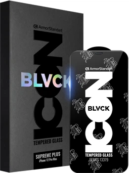 Защитное стекло ArmorStandart Supreme Black Icon 3D для смартфона Apple iPhone 12 Pro Max Black (ARM59212)