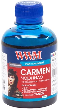 Чернила WWM Carmen Canon 200 мл Cyan (CU/C)