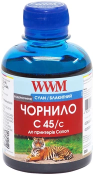 Чорнило WWM C45 Canon CL-441/CL-446/CLI-451C 200 мл Cyan (C45/C)