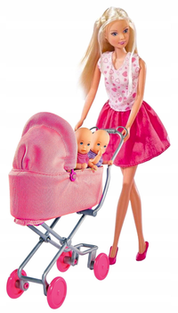 Лялька Simba Штеффі у спідниці з коляскою (SI-5738060)