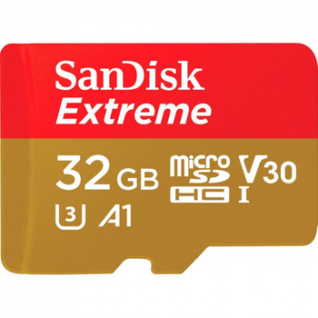 Карта памяти SanDisk 32GB microSDHC class 10 UHS-I A1 V30 Extreme (SDSQXAF-032G-GN6GN) (164912)