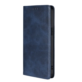 Шкіряний чохол - книжка Leather Case для Tecno Pova 5 blue