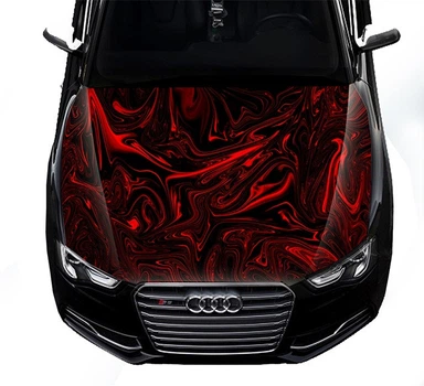 Наклейка на капот ARB 3D TUNING STUDIO Абстракция шелк красный 1500х1200х0.080мм