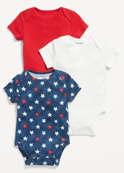 Набор детских боди 3шт - красный/белый/синий Old Navy 56см 0-3 Месяца (649009)