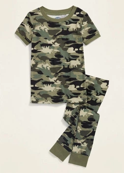 Пижама для мальчиков хаки динозавры футболка + брюки Old Navy 80см 12-18 Месяцев (554354)