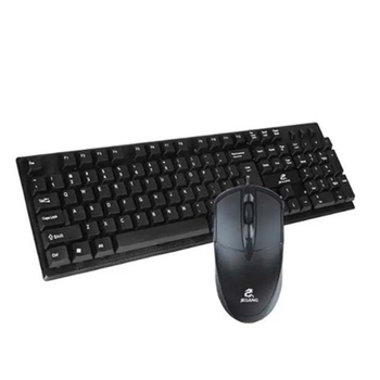 Клавіатура дротова Jeqang JK-1905 USB Eng / Ru / Ukr мембранна + Миша дротова 1.2М 2в1 Чорний