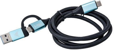 Kabel I-tec USB Type-C – USB Type-C + USB 3.0 1 m Black (8595611703089)