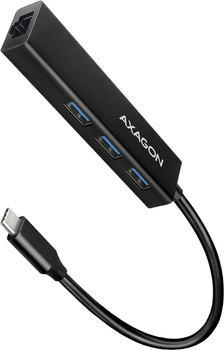 USB-hub Axagon HMC 3 x USB-A 3.2 Gen 1 + Ethernet + USB-C 0.2 m (8595247906168)