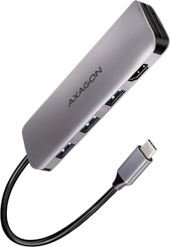 USB-хаб Axagon 3 x USB-A + HDMI + SD/microSD + USB-C 3.2 Gen1 0.2 м (8595247907011)