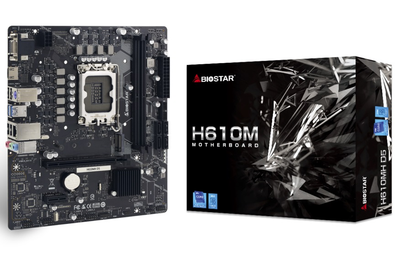 Мат.плата LGA1700, Biostar H610MH D5, H610, 2xDDR5, Int.Video(CPU), 4xSATA3, 1xM.2, 1xPCI-E 4.0 x16, 1xPCI-E 3.0 x1, ALC897, I219V, 4xUSB3.2/8xUSB2.0, VGA/HDMI, MicroATX