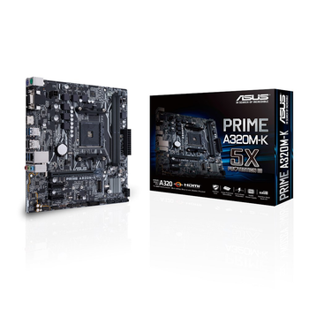 Мат.плата AM4 (A320) Asus PRIME A320M-K, A320, 2xDDR4, Int.Video(CPU), 4xSATA3, 1xM.2, 1xPCI-E 16x 3.0, 2xPCI-E 1x 2.0, ALC887, RTL8111H, 6xUSB3.0/6xUSB2.0, VGA/HDMI, MicroATX