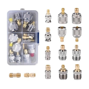 Переходники для антенны SMA на SMA BNC N PL259 SO239 набор 14 шт (SH020495)