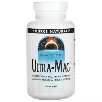 Магній, Source Naturals, Ultra-Mag, 120 таблеток