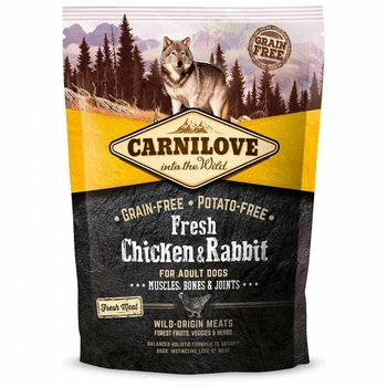 Сухой корм Carnilove Fresh Chicken Rabbit for Adult dogs для взрослых собак всех пород с курицей и кроликом, 1,5 кг