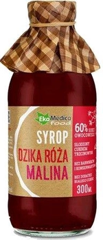 Syrop naturalny Ekamedica Dzika Roza Malina 300 ml (5902709520047)