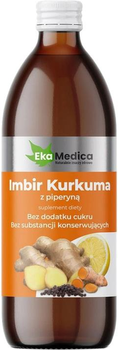 Sok naturalny Ekamedica Imbir Kurkuma z piperyną 500 ml (5902709522782)
