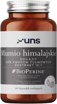 Suplement diety UNS Mumio Himalajskie + Bioperine 60 kapsułek (5904238962510)