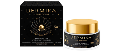 Крем для обличчя Dermika Luxury Caviar 50+ розгладження зморшок 50 мл (5902046767068)