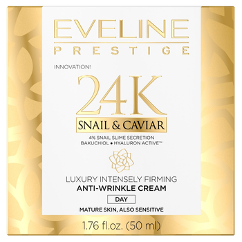 Krem do twarzy Eveline Cosmetics Prestige 24k Snail&Caviar przeciwzmarszczkowy 50 ml (5903416000266)
