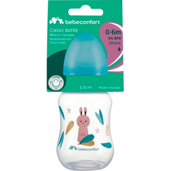 Пляшечка для годування Bebe Confort PP із силіконовою, 120 мл, 0-6 міс (Little Buddies) (3102202070)