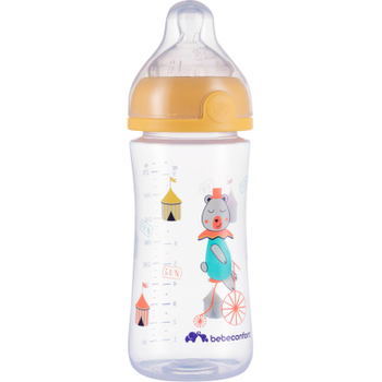 Пляшечка для годування Bebe Confort Emotion, 270 мл, 0-12 міс (жовта) (3102201980)