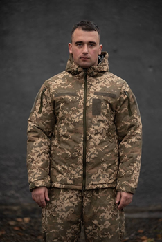 Мужская зимняя куртка с подкладкой Omni-Heat пиксель с липучками под шевроны 3XL
