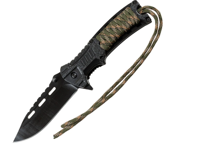 Складной Нож для Выживания MFH Fox Outdoor Camorope Камуфляж с Огнивом 44591