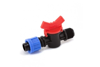 Стартовый кран с наружной резьбой 1/2" для капельной ленты Presto-PS
