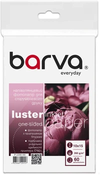Фотобумага Barva Everyday Полуглянцевая 10x15 см 260 г/м2 60&nbsp;л (IP-LE260-400)