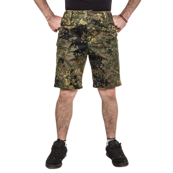 Шорти тактичні чоловічі камуфляжні для силових структур Brotherhood Camo Флекторн ріпстоп 52-54 (OR.M_1320)