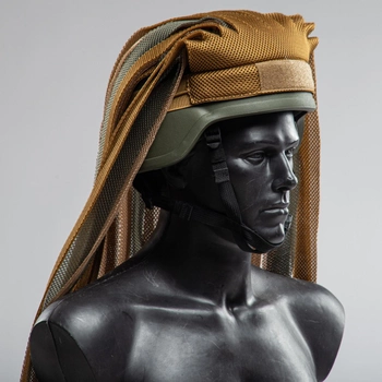 Накидка на голову або шолом маскувальна тактична універсальна для силових структур Хакі + Койот (OR.M_600)