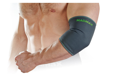 Налокотник спортивный компрессионный бандаж для спорта MadMax MFA-293 Dark Grey/Green S (OR.M_562)