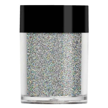Сріблястий голографічний глітер Lecente Silver Holographic Glitter (9 г)
