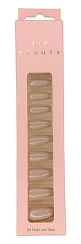 Набор накладных ногтей TIP BEAUTY Glossy Coffin Nude (24 штуки)