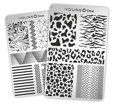 Двухсторонняя пластина для стемпинга :YOURS Loves Dee Going Wild YLD12