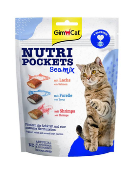 Витаминные вкусняшки GIMCAT NUTRI POCKETS Sea Mix Tauryn 150г
