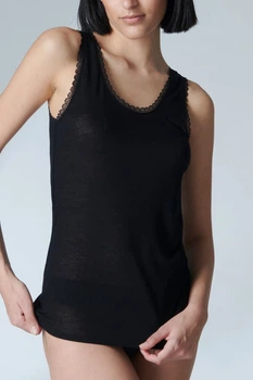 Женский вискозный топ Simone Perele 17S900 Black 46(L) Черный