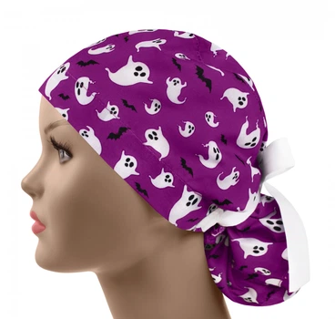 Медицинская шапочка женская PonyTopHat универсальная принт Привидение