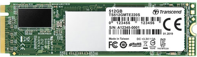 SSD диск Transcend MTE220S 512GB M.2 PCIe Gen 3.0 3D NAND (TS512GMTE220S)