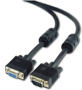 Kabel Cablexpert Premium VGA HD15M - HD15F 10 m 2 pierścienie ferrytowe (CC-PPVGAX-10M-B)