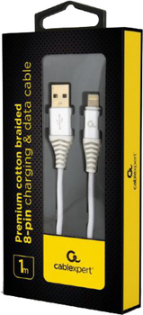 Kabel Cablexpert USB - Apple Lightning 1 m Biały (CC-USB2B-AMLM-1M-BW2)